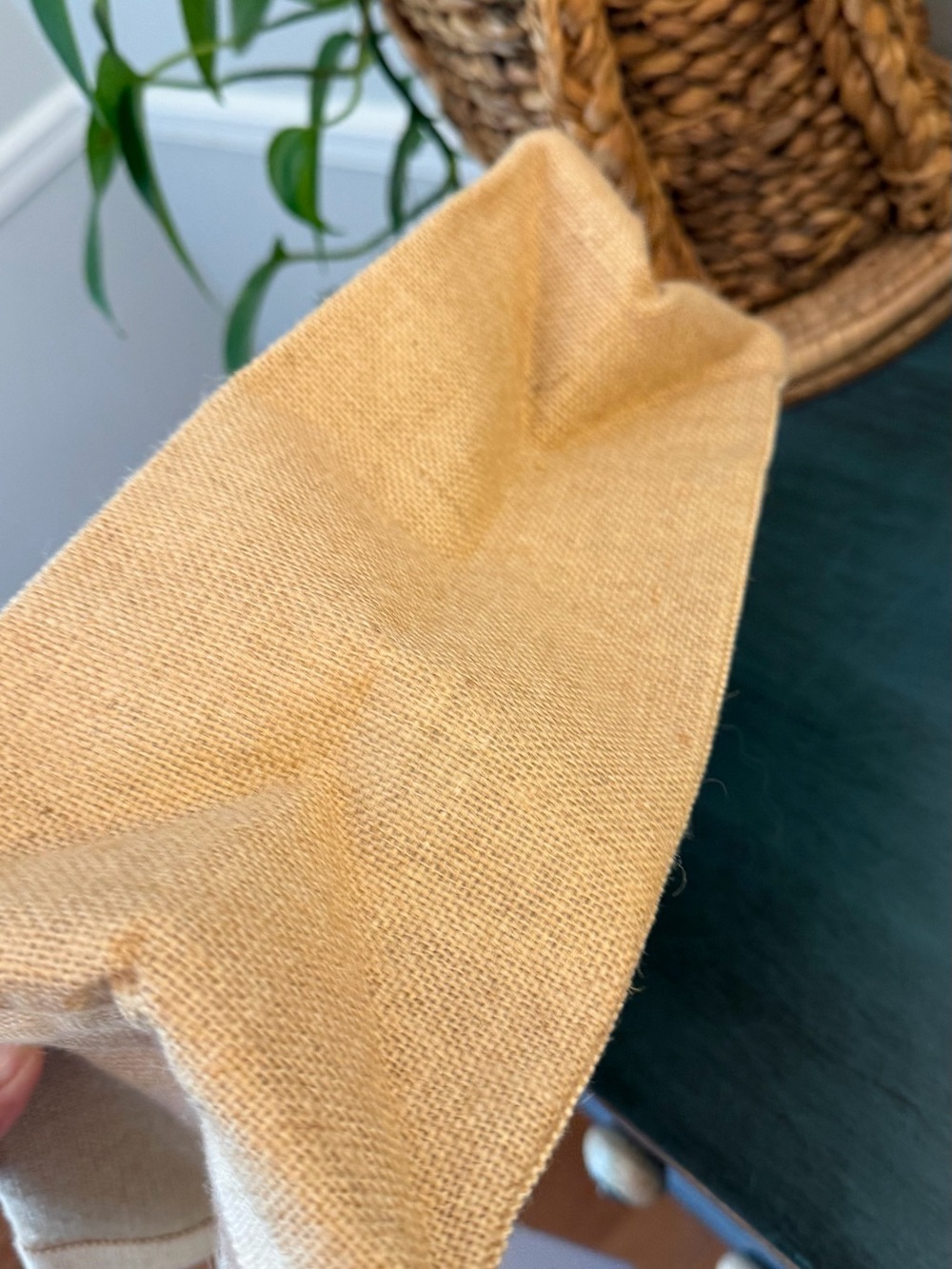 Apolis Global burlap market bag with leather handles 
New with tags - Picture 6 of 8